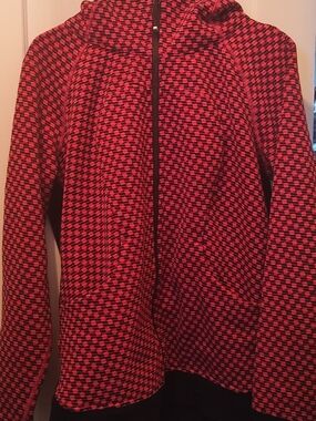 Lululemon Scuba III Hoodie In Black And Deep Dive Berry